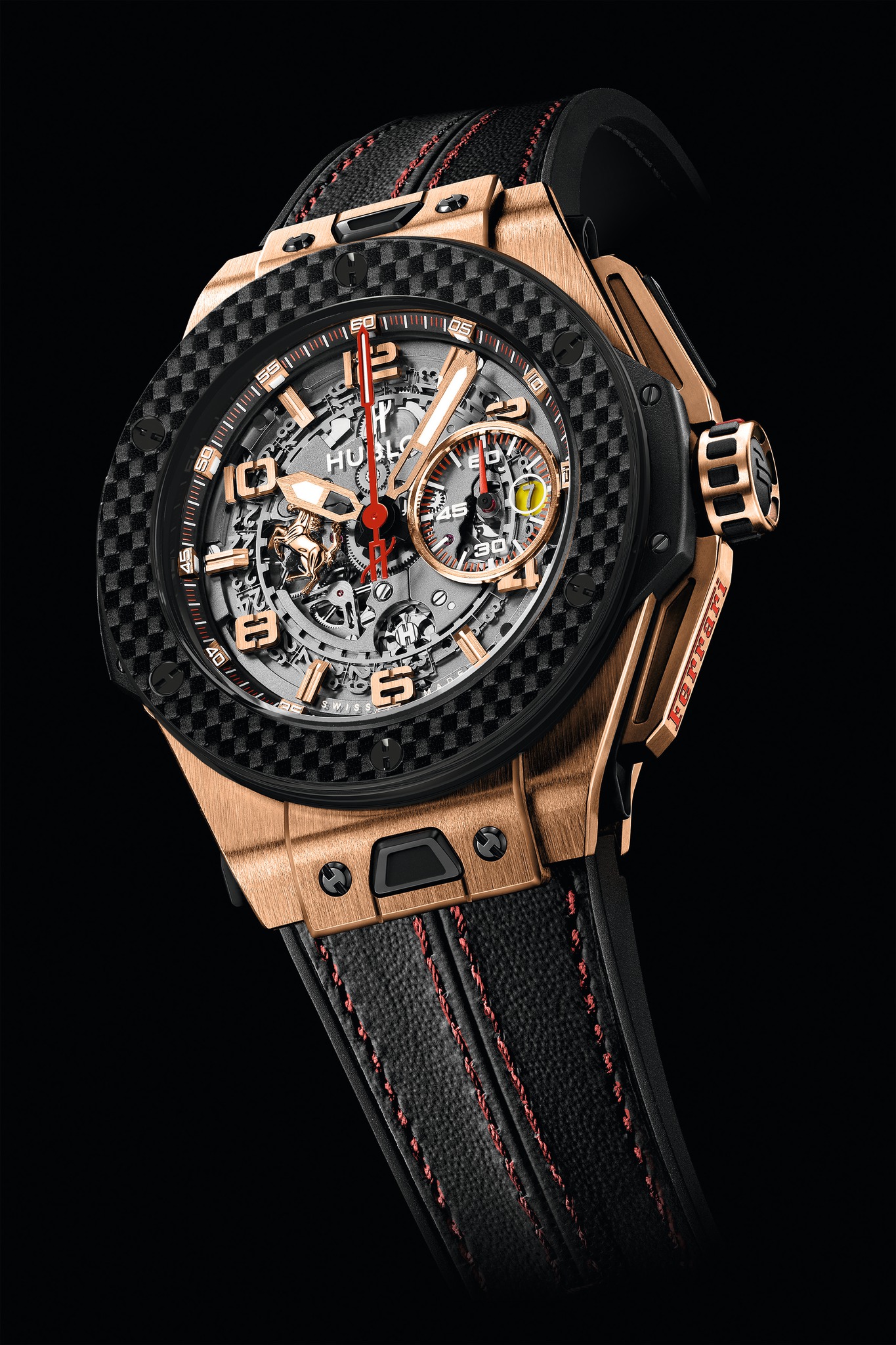 Replica Hublot Big Bang Ferrari Carbon King Gold 401.OQ.0123.VR Replica Watch review